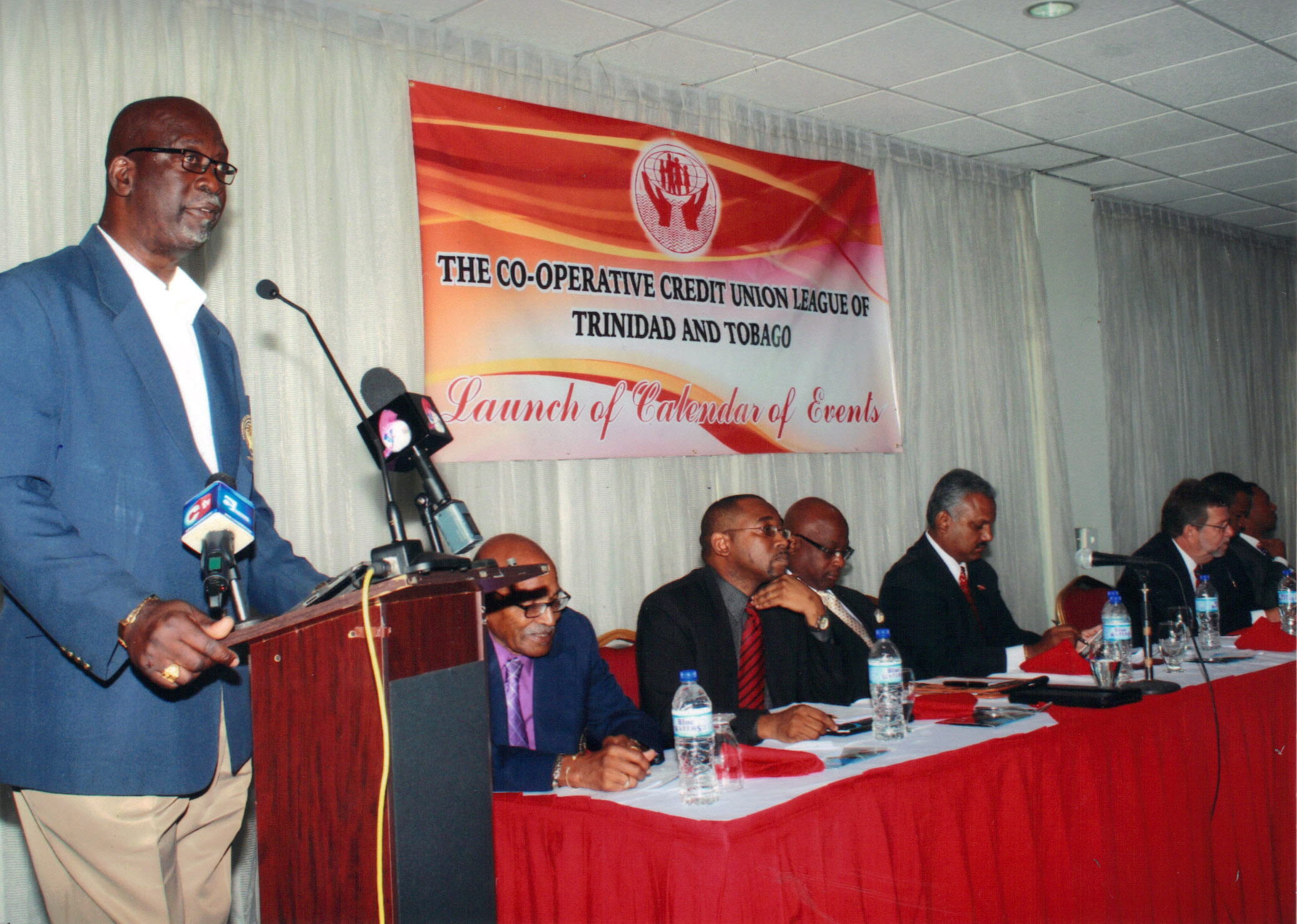 League's President Mr. Joseph Remy delivers his welcome remarks